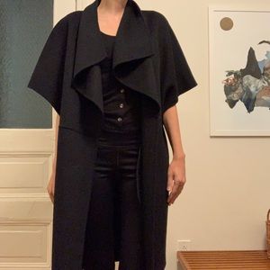 Zara Wool Cape with Draped lapel